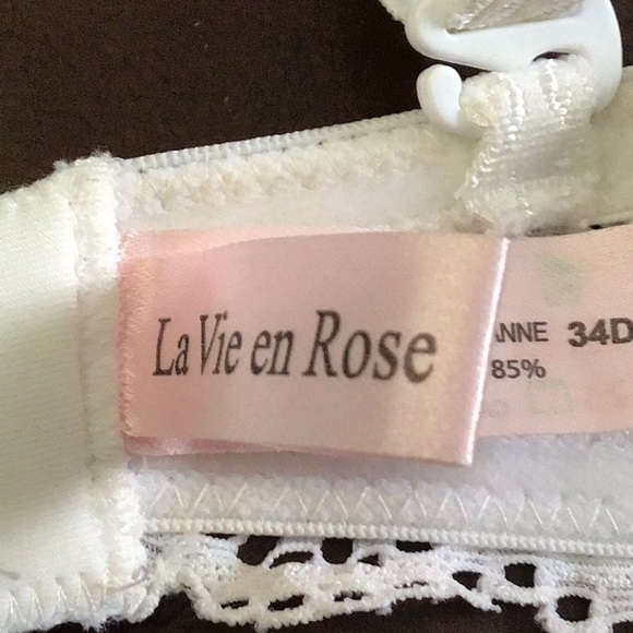 LA Vie En Rose white lace push up bra 34D - Picture 7 of 8